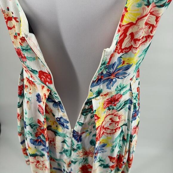 MinkPink Womens White Floral Fit Flare Summer Garden Party Dress Size M - Picture 5 of 13